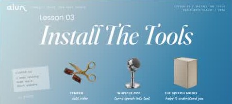 Lesson 3: Install The Tools
